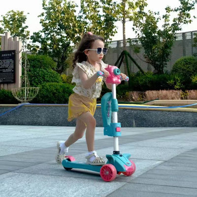 3-8 Years Boys Girls Plastic Kids 3 Wheel Scooter Three Wheel Standing Scooter 30kg