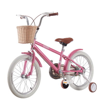 Pink Color Lightweight Kids Bike 12inch With Basket And Training Wheel OEM Available