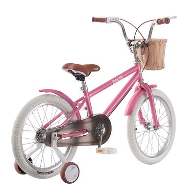 Pink Color Lightweight Kids Bike 12inch With Basket And Training Wheel OEM Available