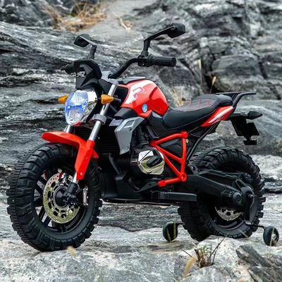 Children'S Rechargeable Ride On Motorbike With Two Training Wheel Kids 12V Electric Battery Riding On Toy Motorcycles